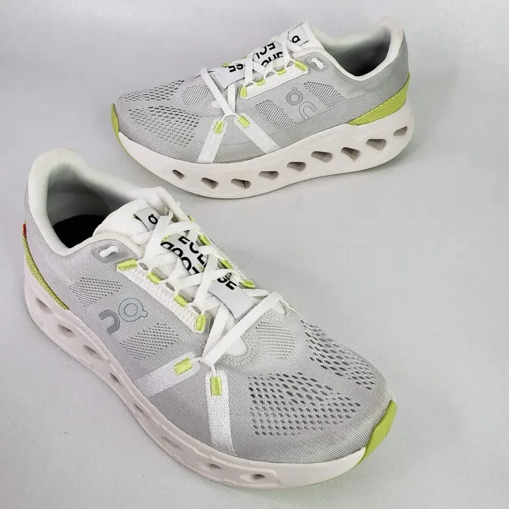 On Cloud Eclipse Sneakers Womens Running Shoes White Neon Size 10